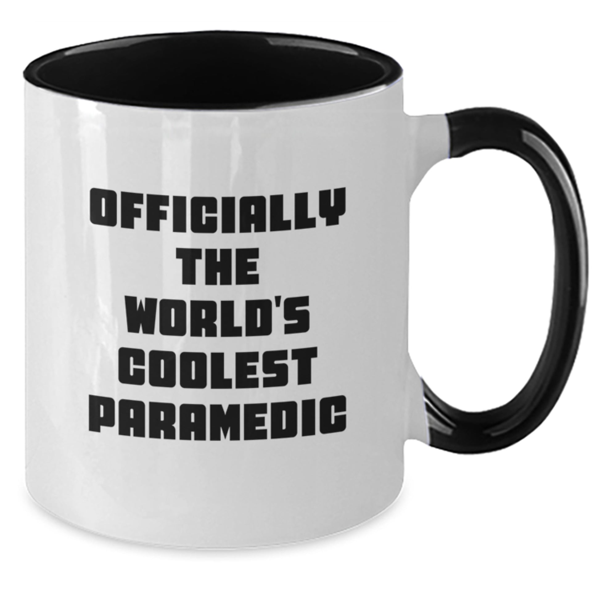 Officially the World's Coolest Rescue Worker, Funny Rescue Worker Gifts for Him, Valentine's Unique Gifts from Family, Two-Tone Coffee Mug - Additional