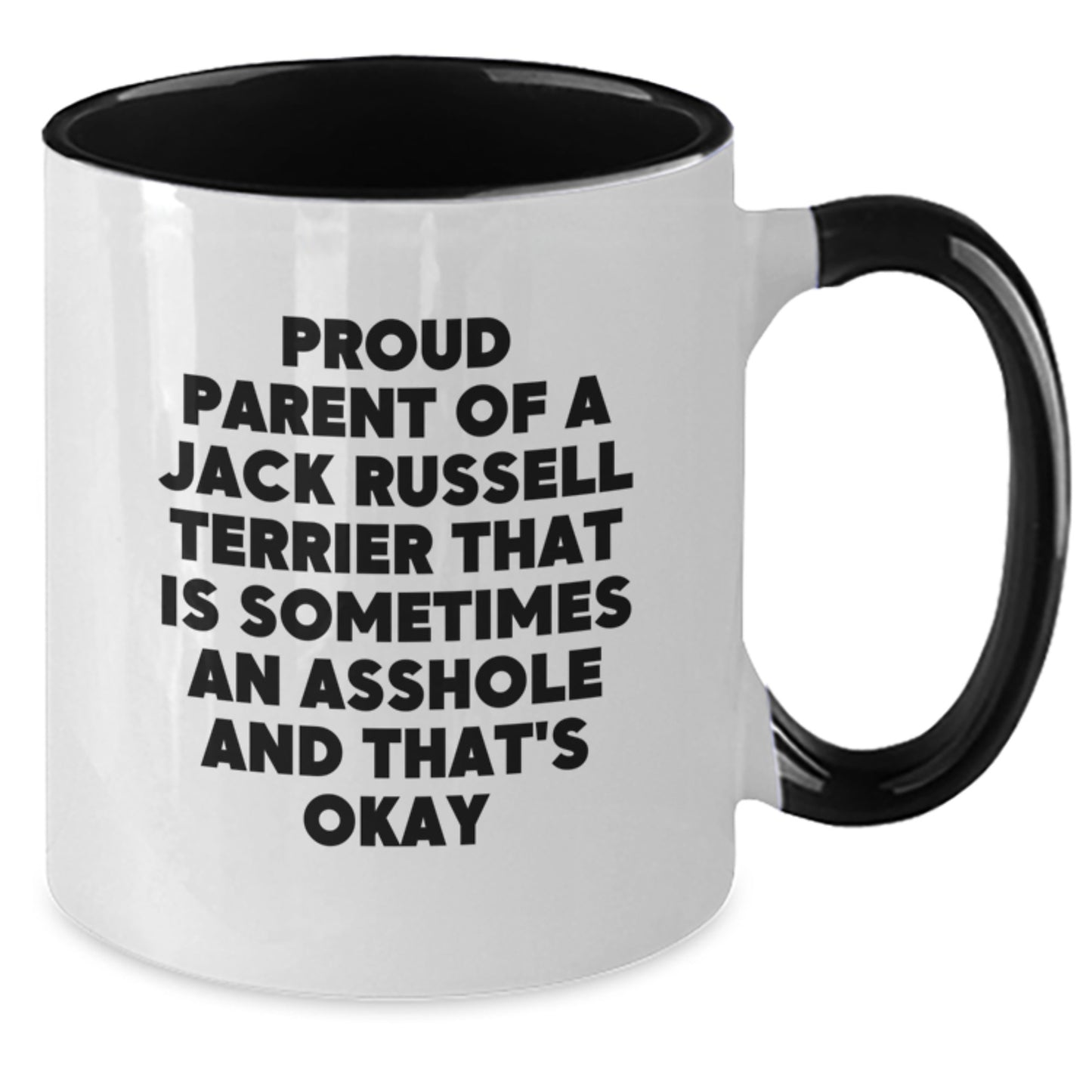 Quirky Jack Russell Parent Two Tone Coffee Mug Birthday Gift for Friends - Additional