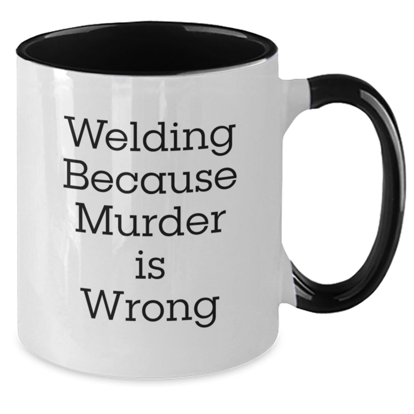 Welding Funny Mugs Gifts from Men to Friends who Love Valentine's Unique Two Tone Coffee Mug - Black and White, Red and White, Navy and White, Pink and White - Additional
