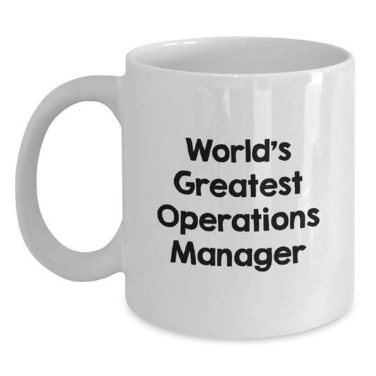 Funny Operations Manager Gifts from Men, 'World's Greatest Ops Manager' Quote, Unique Father's Day Unique Gifts for Operations Manager or Dad - Main