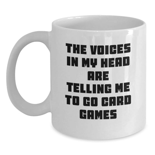 Funny Card Games Gifts for Card Games Lovers, White Coffee Mug from Friends to Graduation Unique Gifts - Main
