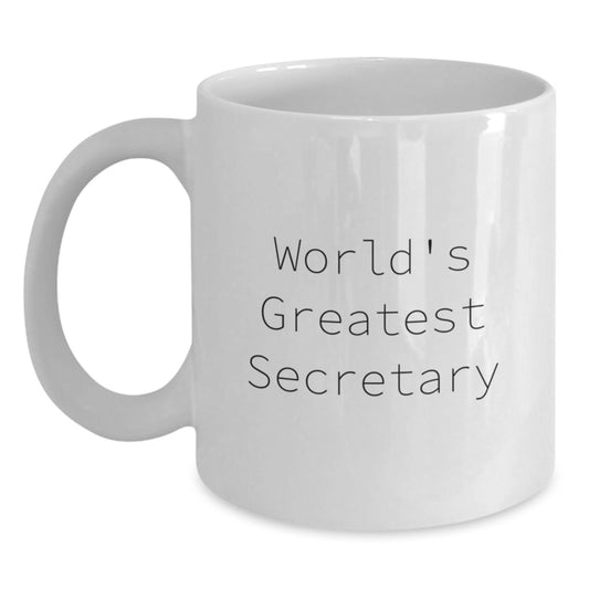 Funny World's Greatest Secretary White Coffee Mugs Gifts for Secretary from Friends - Main