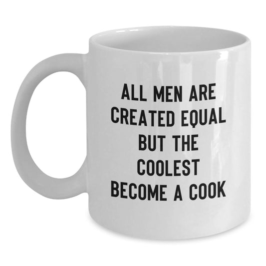 Funny Cook Gifts from Men, Unique White Coffee Mug for Cooking Enthusiast, Father's Day Unique Gifts for Dad - Main