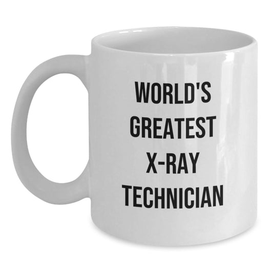 Funny X-Ray Technician Gifts from Men for Father's Day World's Greatest White Coffee Mug - Main