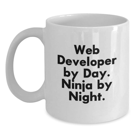 Funny Web Developer White Coffee Mugs Gifts from Friends to Web Developer for Graduation Unique - Main