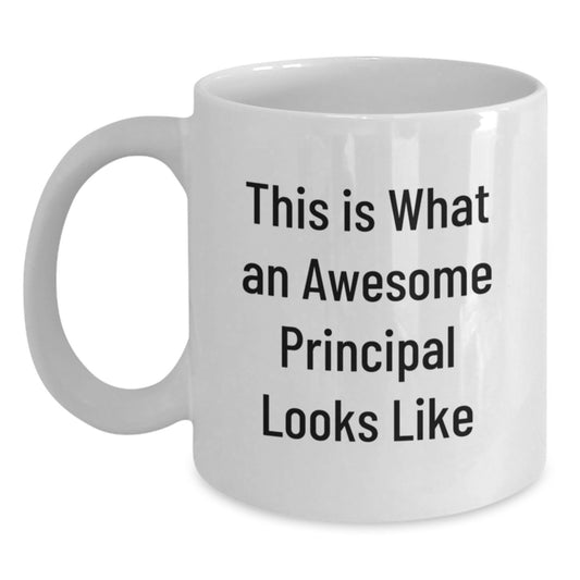 Funny Principal White Coffee Mug Gifts from Friends for Graduation Unique Principal Appreciation - Main