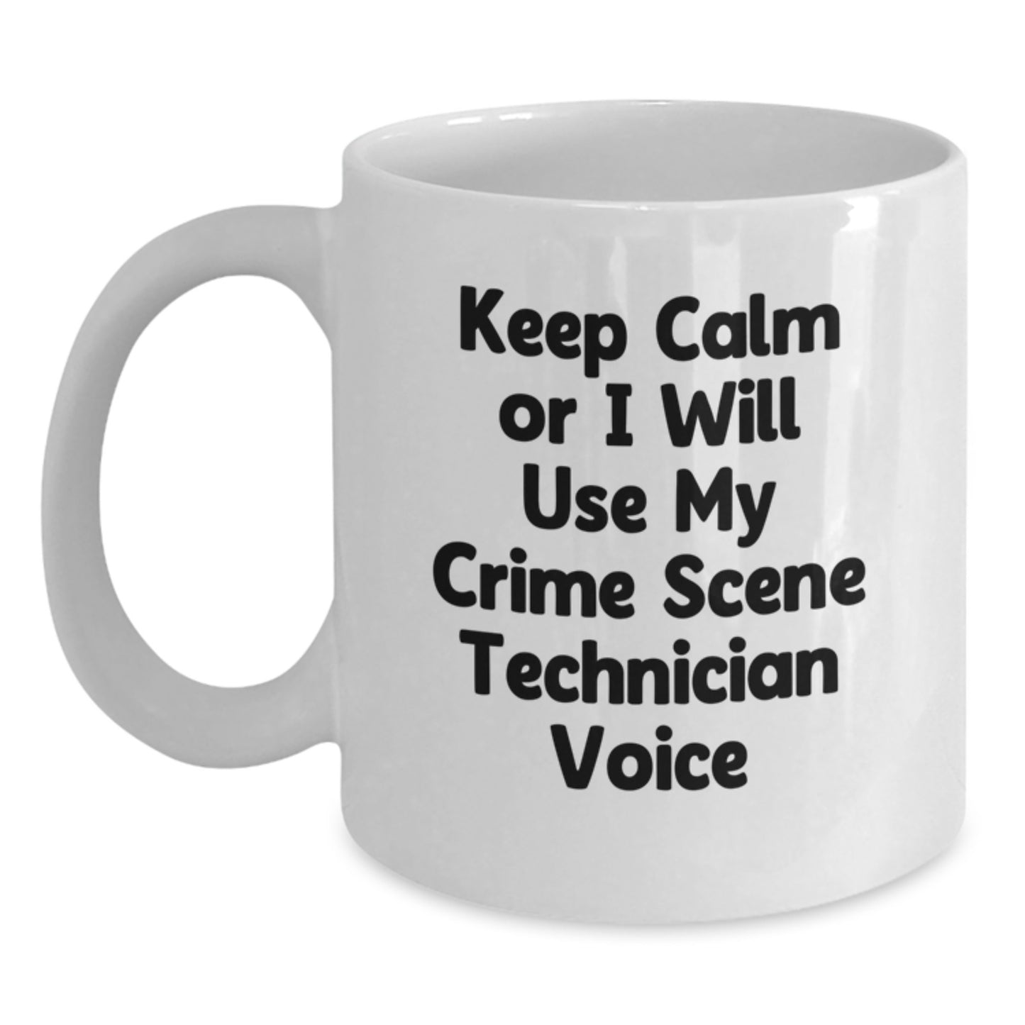 Crime Scene Technician Keepsake White Coffee Mug for Him Birthday Gift - Main