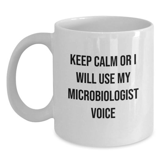 Funny Microbiologist Gifts from Mom for Microbiologist Friends or Family on Mother's Day Unique White Coffee Mugs - Main