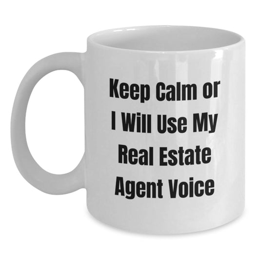 Real Estate Agent Keepsake Mug for Him Graduation Gift White 11oz - Main