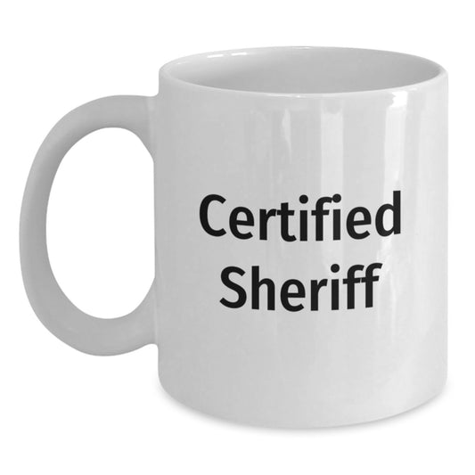 Funny Sheriff Birthday Unique Gift, White Coffee Mug, 'You Can't Handle the Truth' Quote - Gifts for Sheriff, Unique Sheriff Gift Ideas, Sheriff Mug - Main