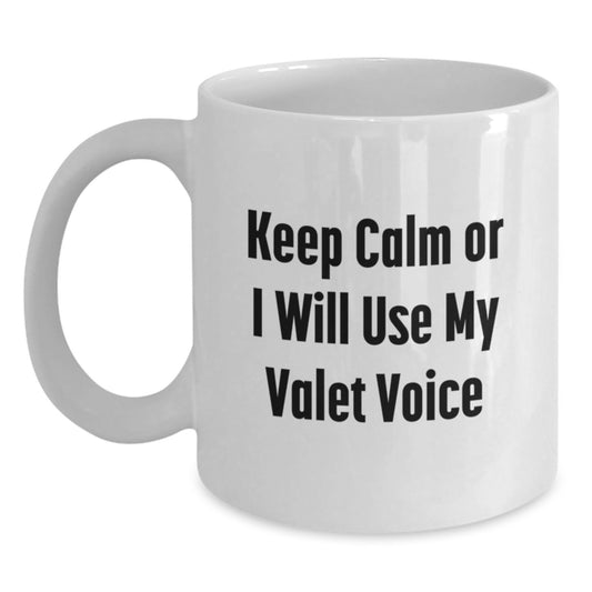 Funny Valet White Coffee Mugs for Graduation Unique Gifts from Friends to Valet - Main