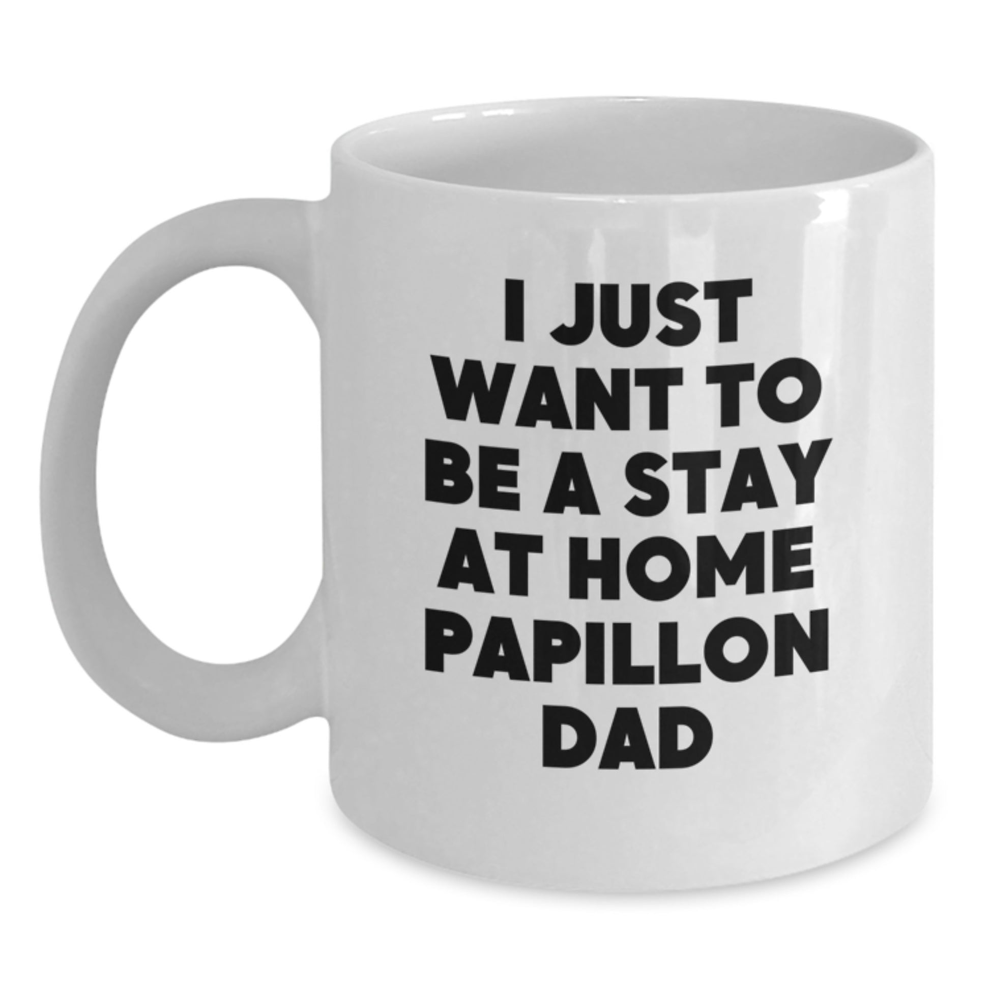 Papillon Dog Lover Gifts from Dad for Valentine's Unique White Coffee Mug - Main