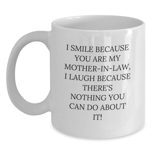 Funny Mom-in-law White Coffee Mug Gift for Graduation from Son to Mom - Main