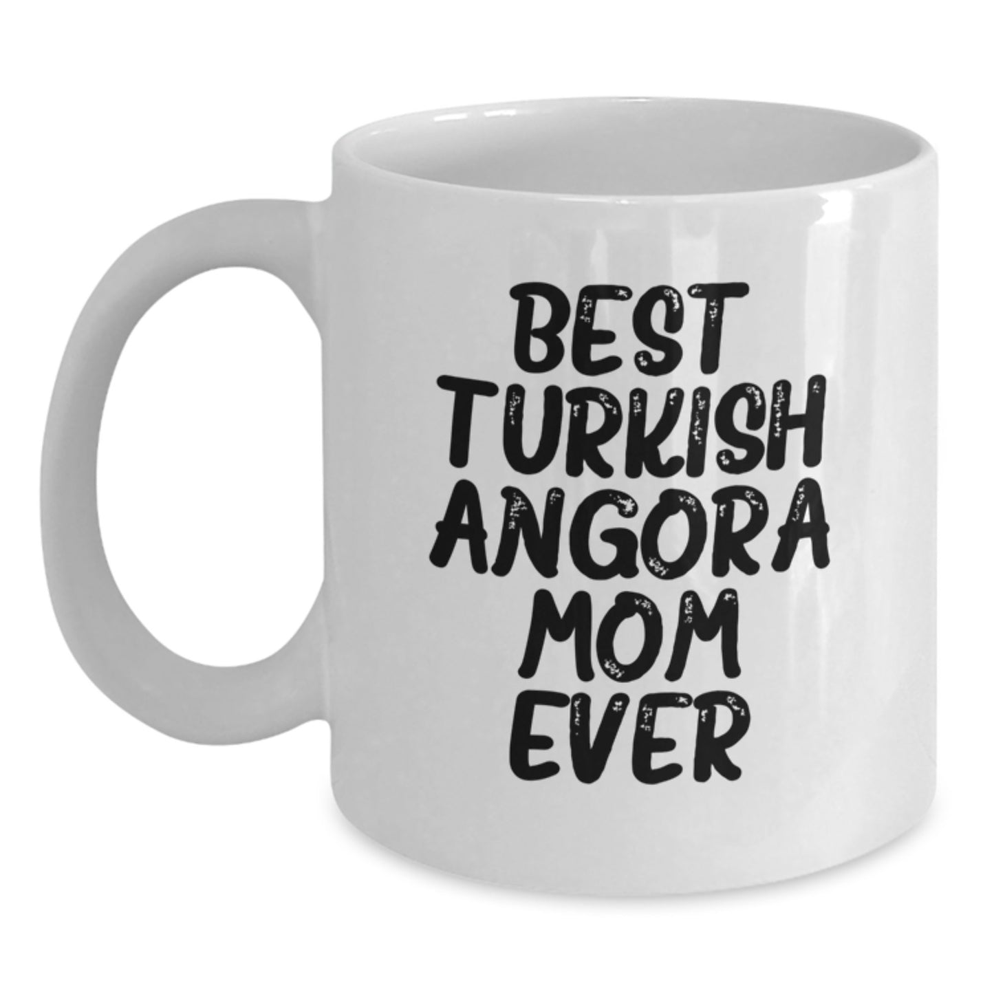 Funny Turkish Angora Cat White Coffee Mug, Gifts from Friends to Family for Birthday Unique Gifts - Main