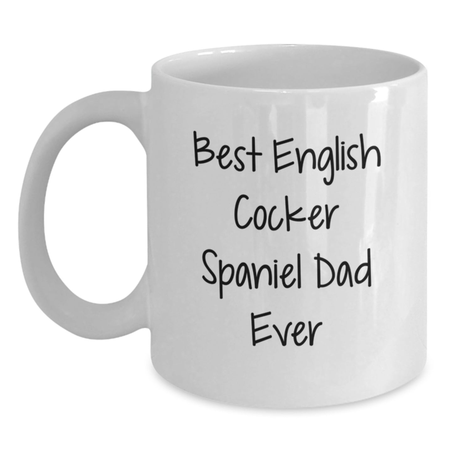 Funny English Cocker Spaniel Dad Ever Valentine's Gifts for Men from Women - White Coffee Mug - Main