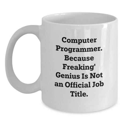 Computer Programmer Keepsake Mug – Graduation Gift for Him, White - Main