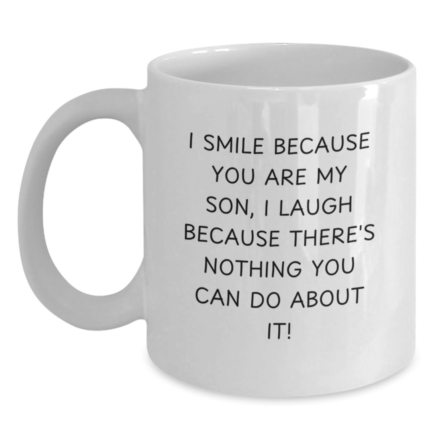 Funny Son Gifts from Mom or Dad, Unique White Coffee Mug, I Smile Because You Are My Son, Perfect for Graduation - Main