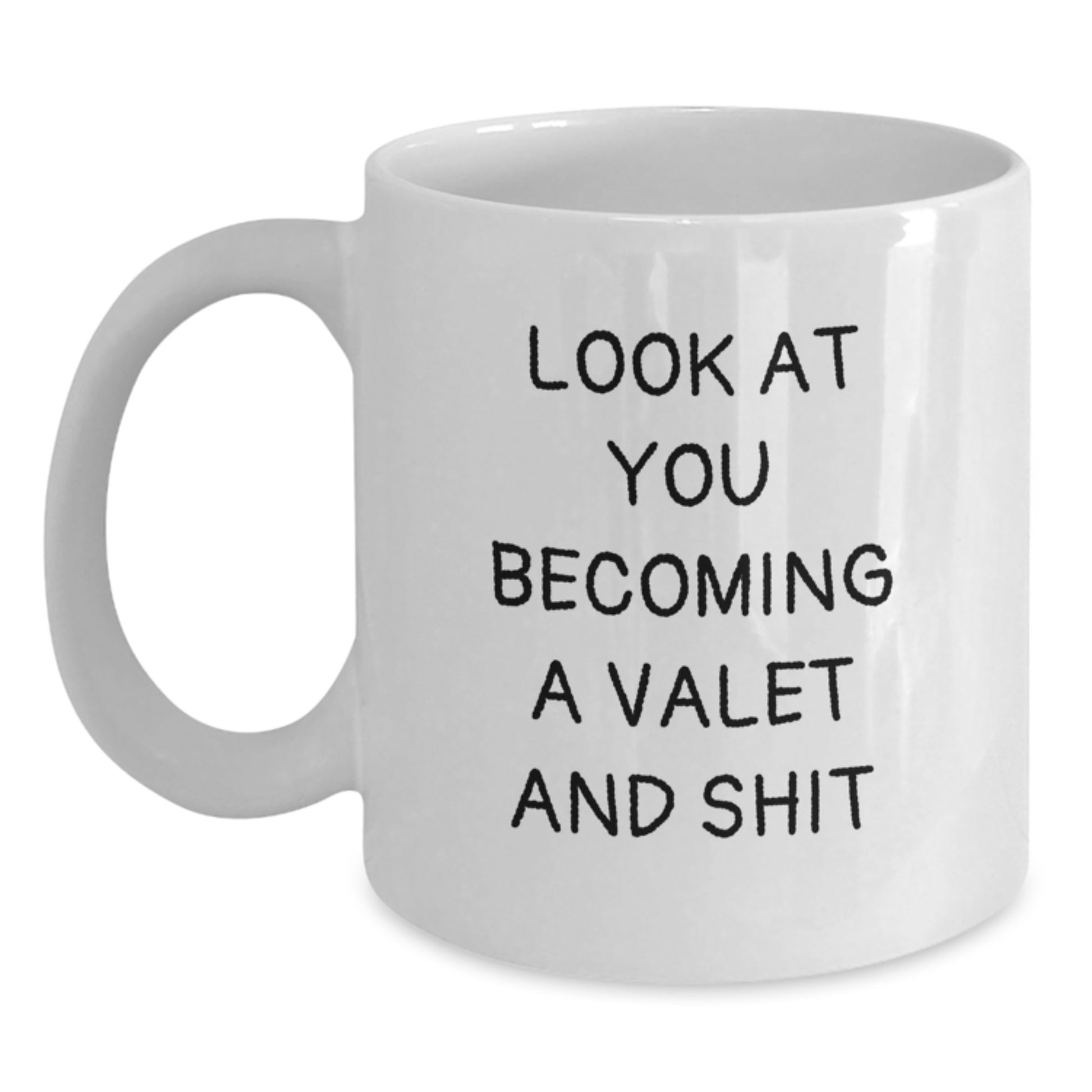 Funny Valet Gifts for Him, White Coffee Mug, Perfect Graduation Unique Gifts from Friends or Family - Main