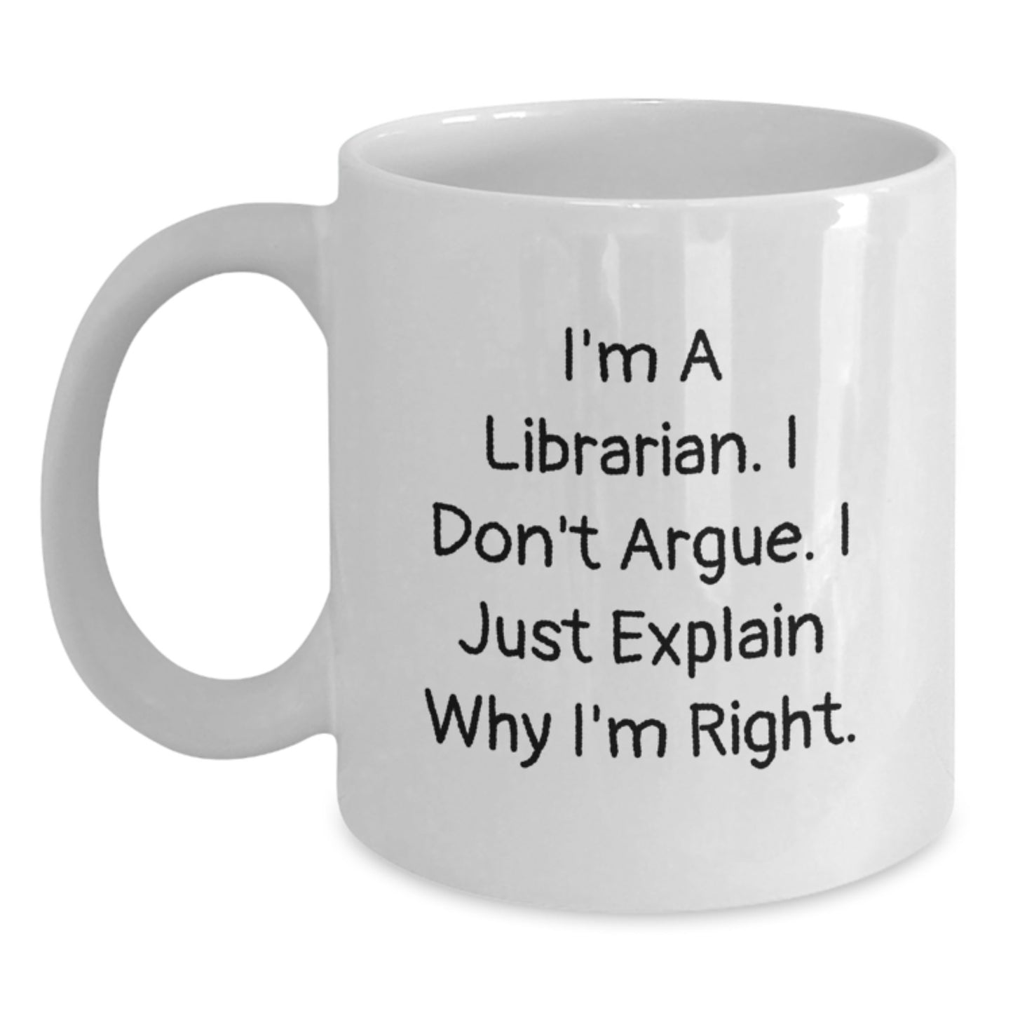 Funny Librarian White Coffee Mug Gifts from Friends and Family for Graduation Unique - Main