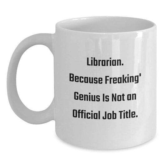 Funny Librarian Gifts for Graduation - 'I'm Not A Morning Person' White Coffee Mug - Main