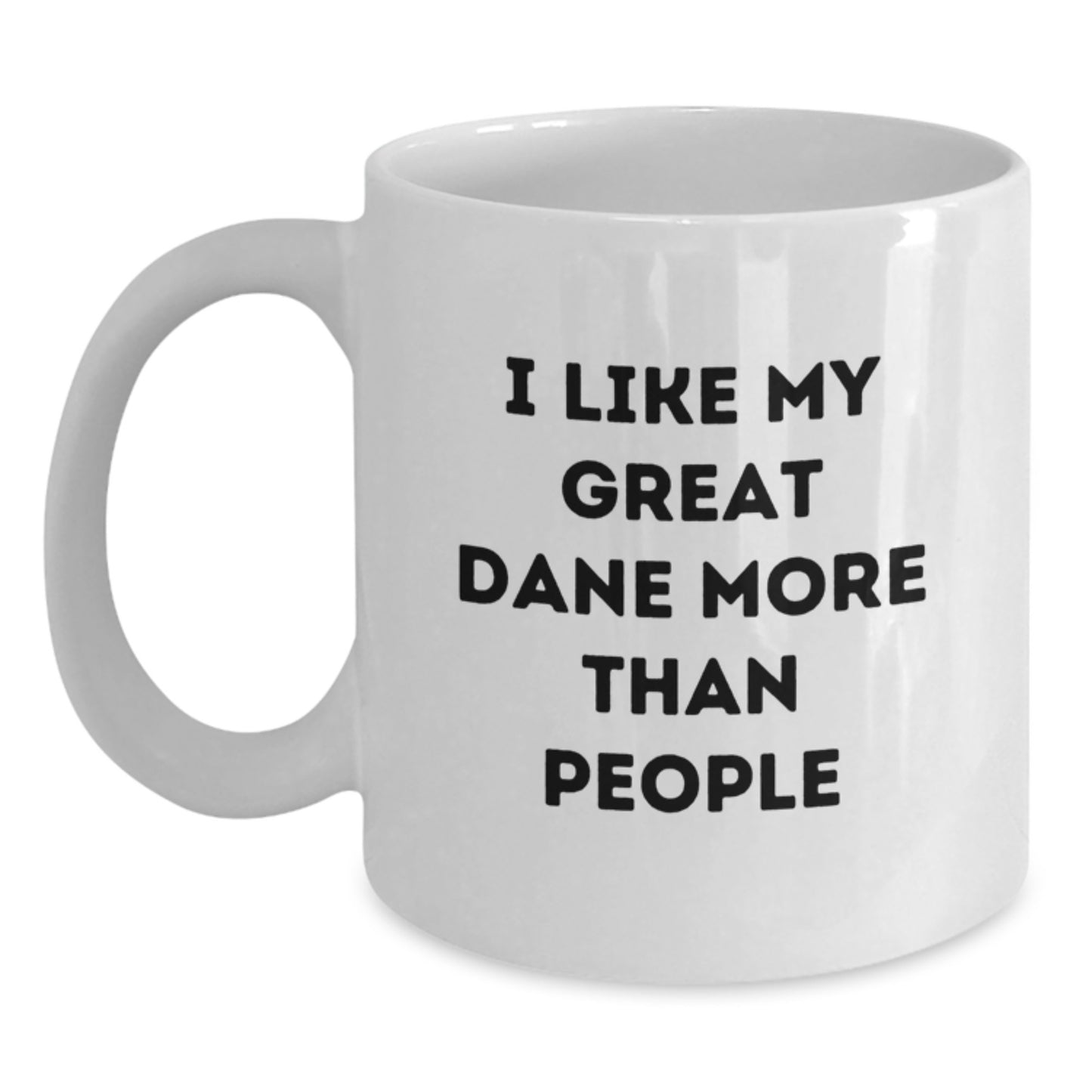 Funny Great Dane Dog Lover Gifts from Friends for Valentine's Unique Great Dane Dog White Coffee Mugs - Main