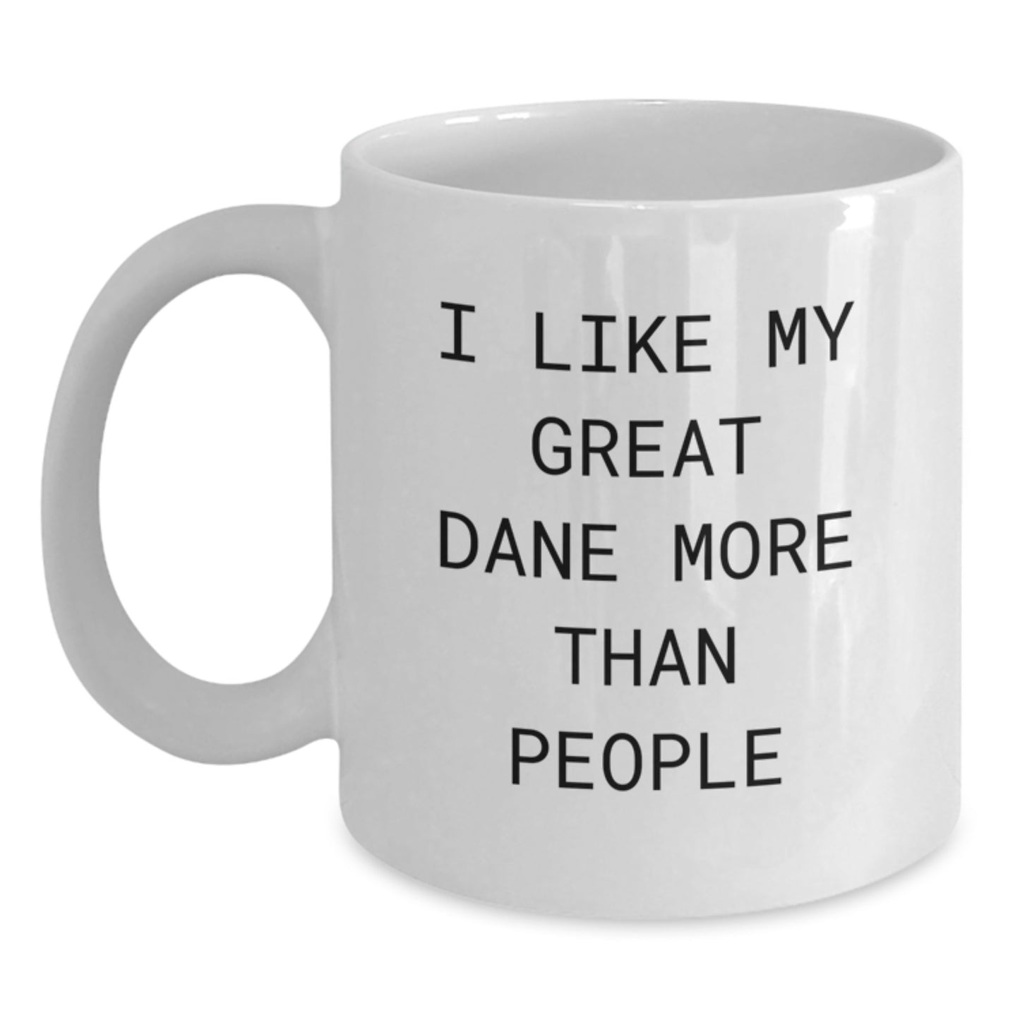 Funny Great Dane Dog Lover Gifts from Men to Great Dane Dog Owners on Valentine's White Coffee Mug - Main