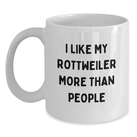 Rottweiler Dog Lovers Funny Quote White Coffee Mugs Gifts from Friends and Family for Valentine's - Main