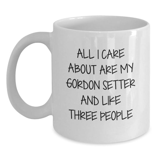 Funny Gordon Setter Dog Lover Gifts from Family - White Coffee Mug - Birthday Unique Gifts for Him or Her - Main
