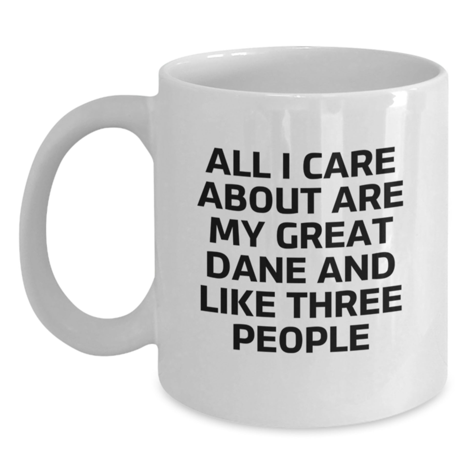 Funny Great Dane Dog Lover Gifts from Men for Friends and Family White Unique Coffee Mug - Main