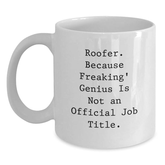 Roofer Keepsake White Ceramic Coffee Mug for Him Christmas Gift - Main