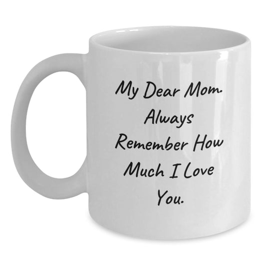 Gifts from Family, Mom Love Quotes Cute White Coffee Mugs for Mom Graduation Unique Gifts - Main