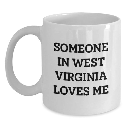 West Virginia Love White Coffee Mugs, Gifts from Friends for West Virginia Men or Women, Valentine's Unique Gifts - Main