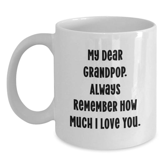 Grandpop Keepsake White Ceramic Coffee Mug 11oz Graduation Gift for Him - Main