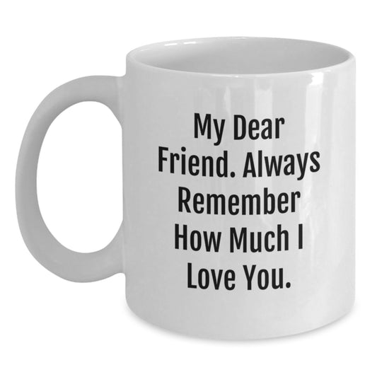 Funny Gift Ideas for Friends, My Dear Friend Always Remember, White Coffee Mug for Graduation Day - Main