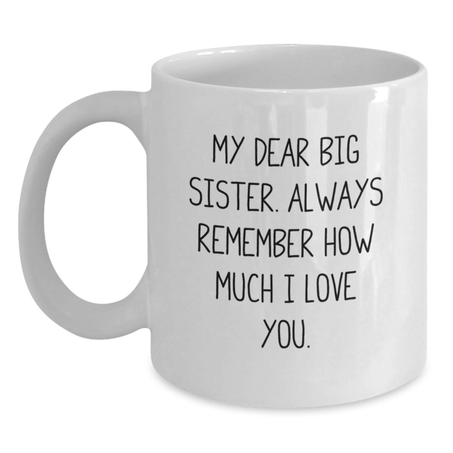 Big Sister Keepsake White Ceramic Coffee Mug 11oz Birthday Gift for Her - Main