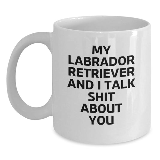 Funny Labrador Retriever Dog Gifts for Mom - White Coffee Mug - Labrador Retriever Dog Mom's Unique Gifts from Family Friends 11oz or 15oz Ceramic - Main