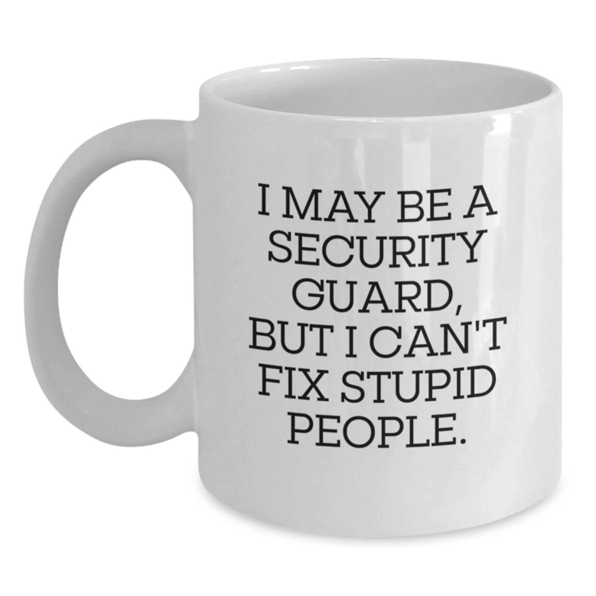Security Guard Keepsake Ceramic White Mug 11oz for Him Birthday Gift - Main