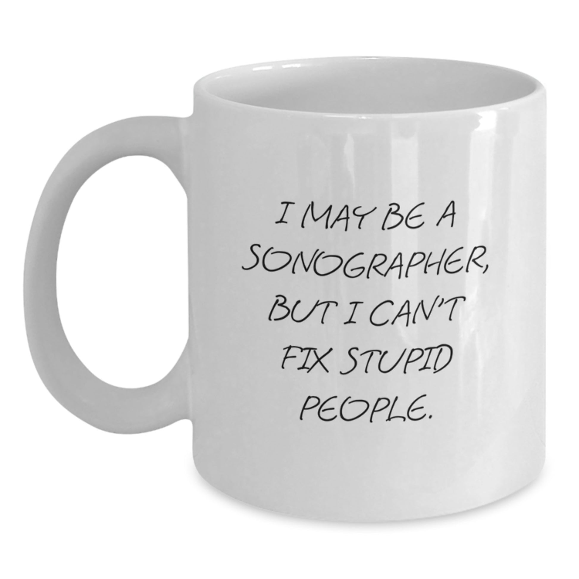 Novelty Sonographer White Coffee Mug for Friends Birthday Gift - Main
