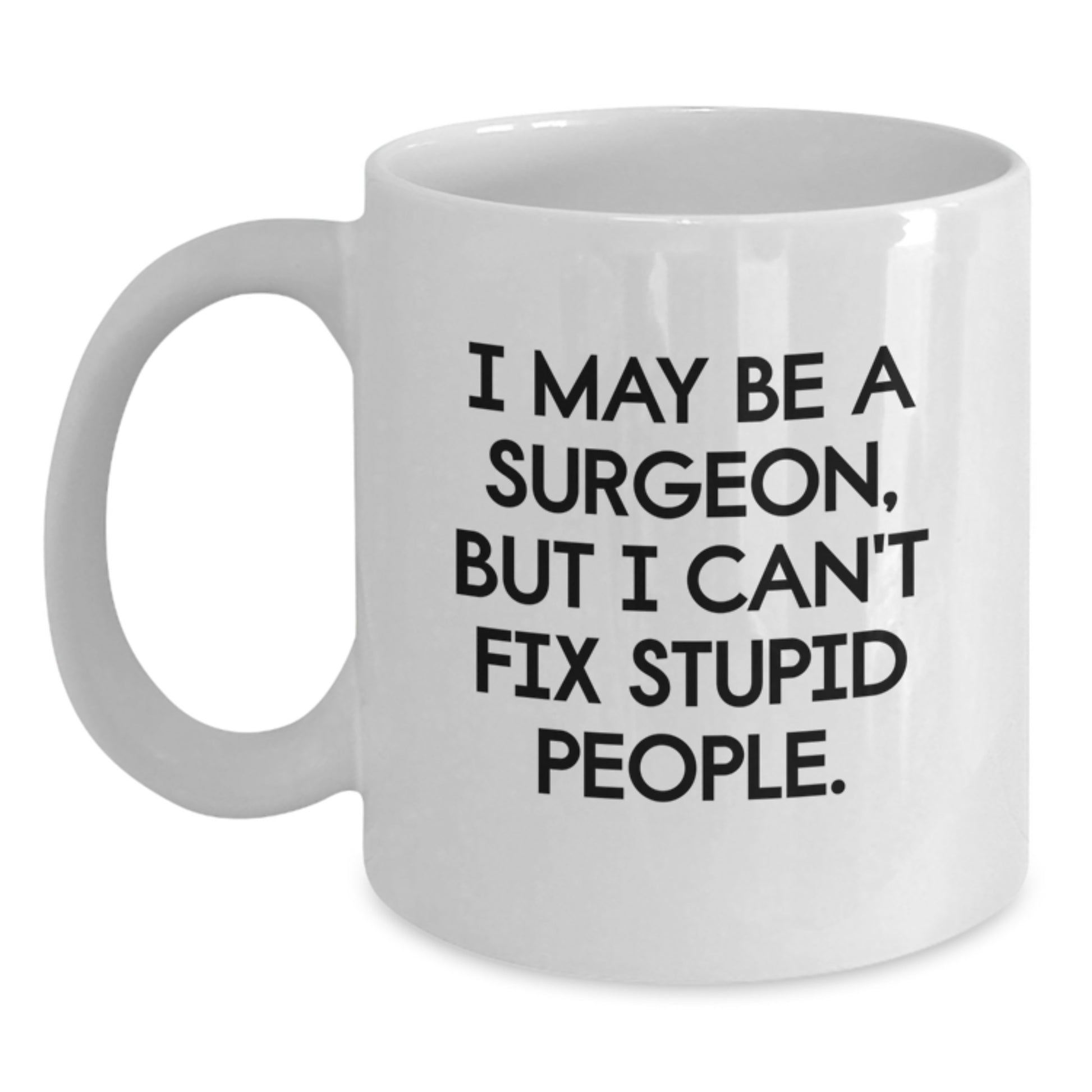 Birthday Gift for Her Surgeon White Ceramic Coffee Mug 11oz Present - Main