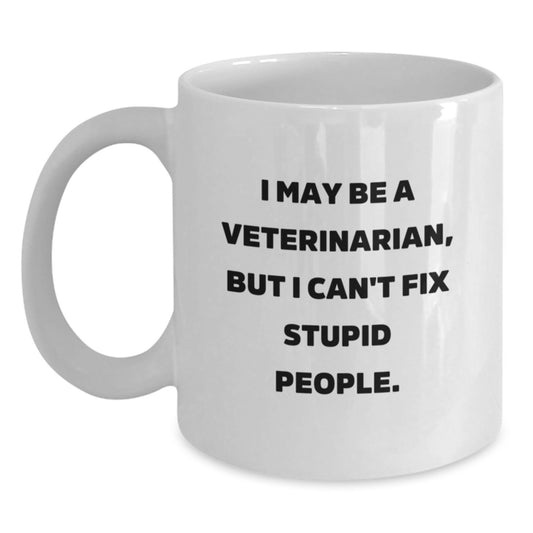 Funny Veterinarian Gifts from Men to Women, Unique White Coffee Mugs for Mother's Day - Main
