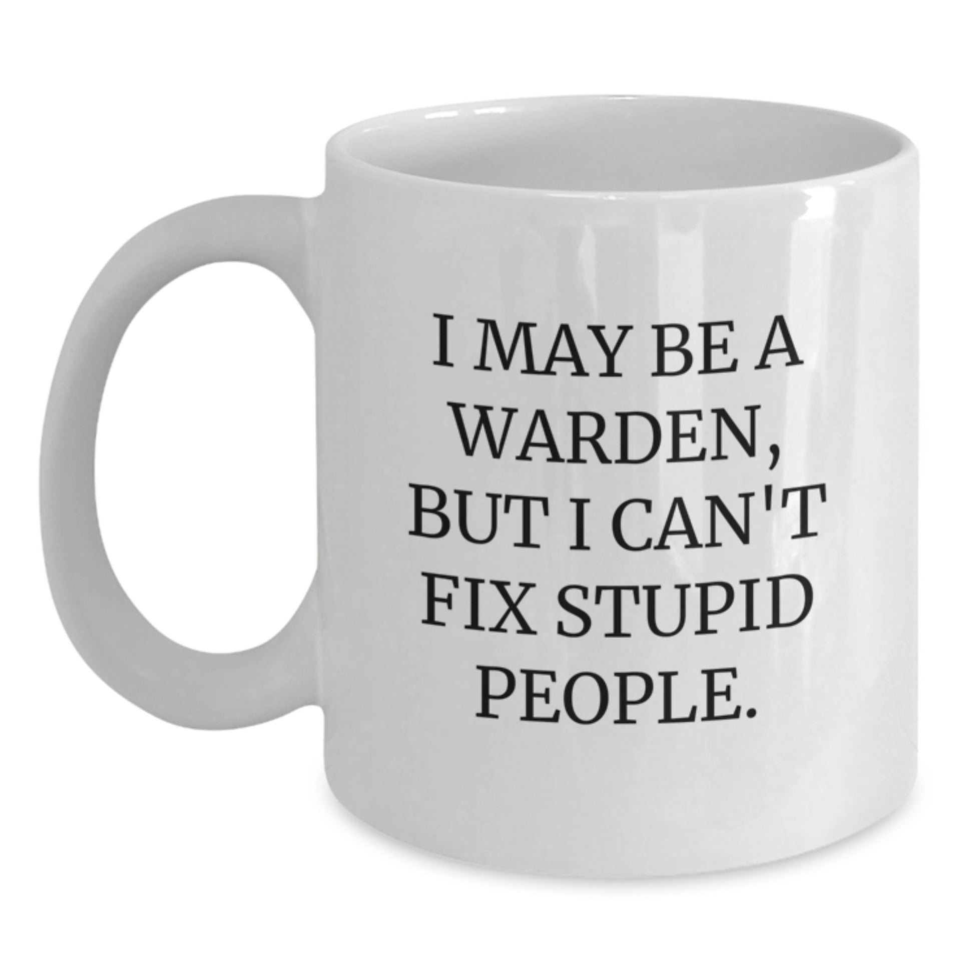 Warden Keepsake Ceramic White Coffee Mug Birthday Gift for Him - Main