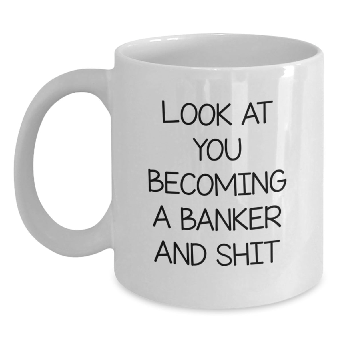Funny Banker White Coffee Mug Gifts from Friends for Valentine's Unique - Main
