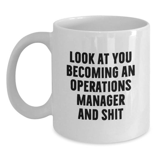 Funny Operations Manager White Coffee Mug Gifts from Friends for Graduation Unique - Main
