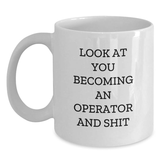 Funny Operator White Coffee Mug Gifts for Operator from Mom on Mother's Day - Main