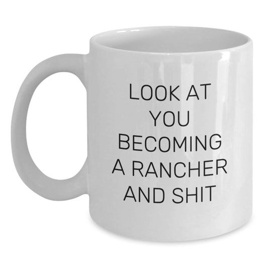 Rancher Coffee Mug Idea for Coworkers Birthday Gift – 11oz White Ceramic - Main