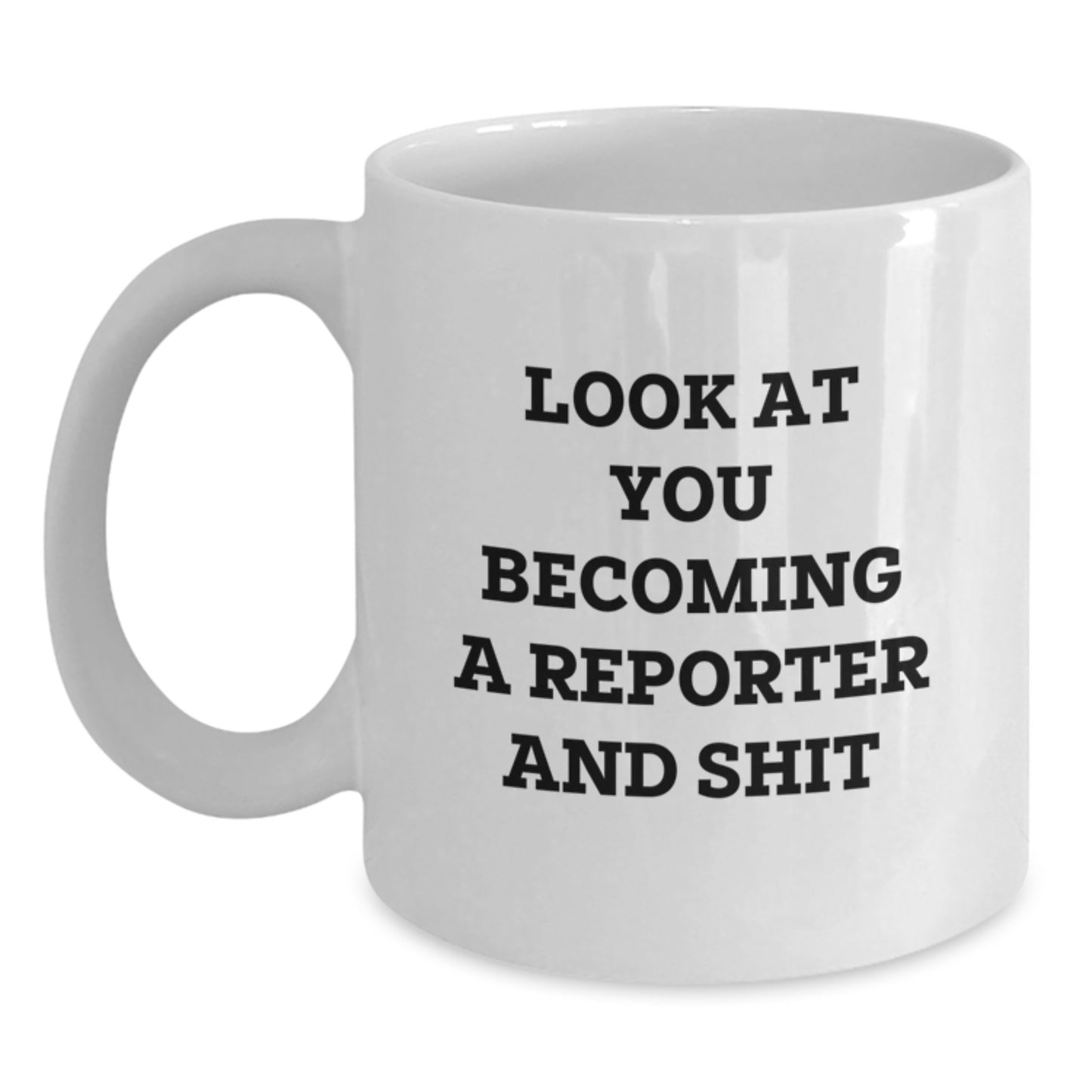 Reporter Keepsake White Coffee Mug for Him Birthday Gift Ceramic - Main