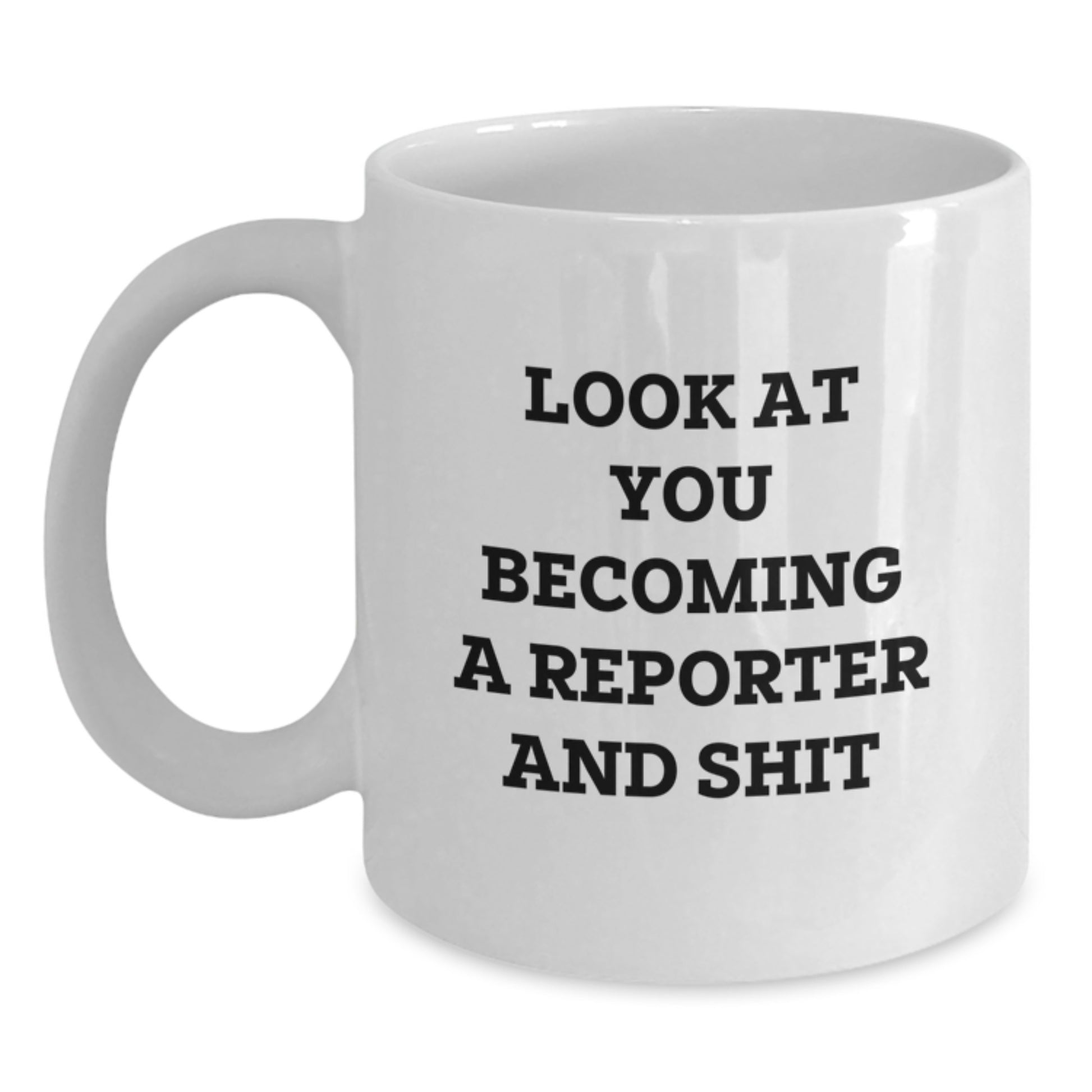 Reporter Keepsake White Coffee Mug for Him Birthday Gift Ceramic - Main