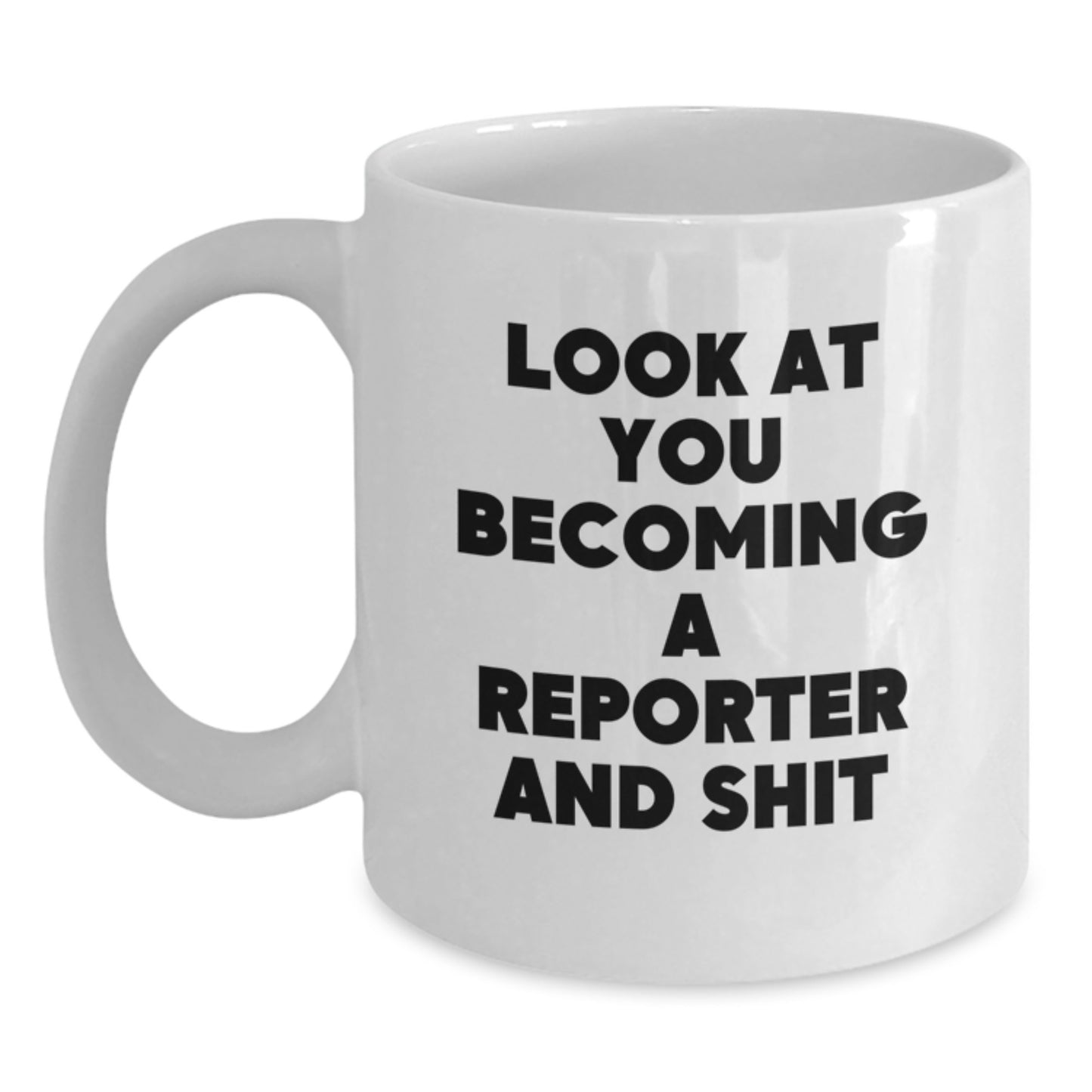 Sassy Reporter Novelty White Coffee Mug for Friends Birthday Gift - Main