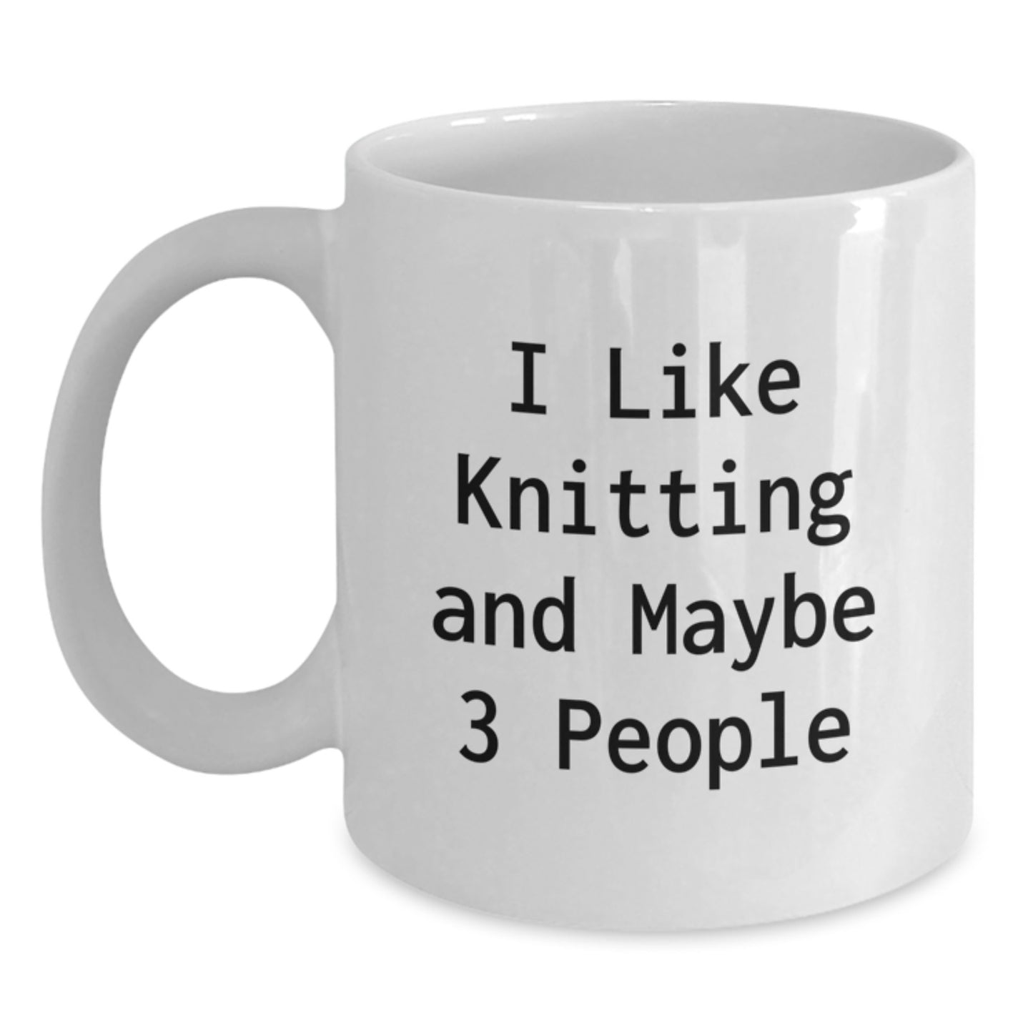 Knitting Keepsake Mug for Him Birthday Gift 11oz White Ceramic - Main