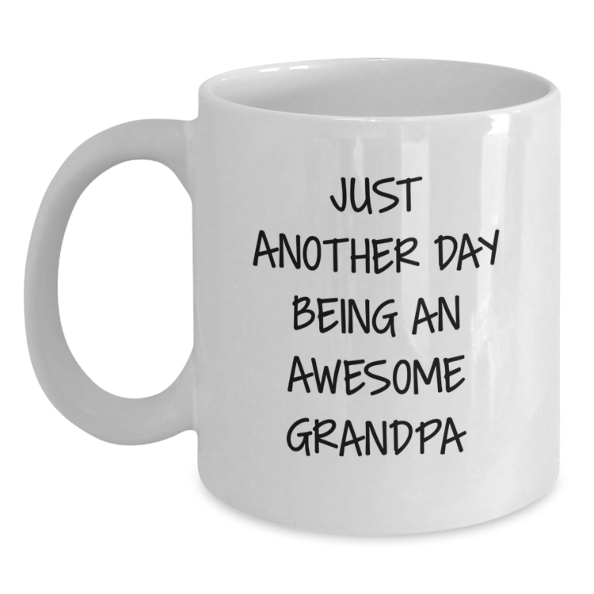 Funny Grandpa Gifts, Birthday Unique Mugs for Dad, Just Another Day Being An Awesome Grandpa Coffee Mug, Gifts from Family, White Ceramic Mug for Grandpa - Main
